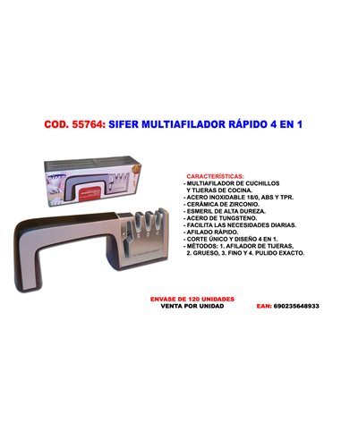 SIFER MULTIAFILADOR RAPIDO 4 EN 123.0x5.5x8.5 CMM01