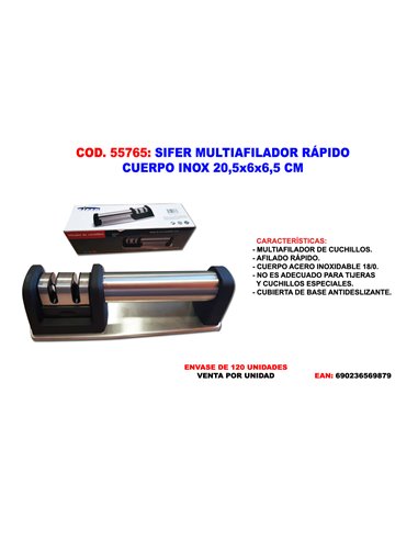 SIFER MULTIAFILADOR RAPIDO CUERPO INOX20.5x6x6.5 CMM02