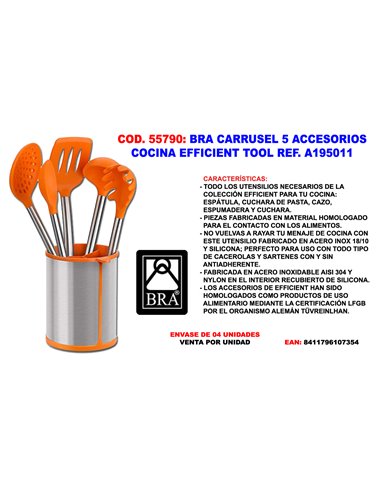 BRA CARRUSEL 5 ACCESORIOS COCINA EFFICIENT TOOL REF A195011