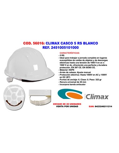 CLIMAX CASCO 5 RS BLANCO REF 2451005101000