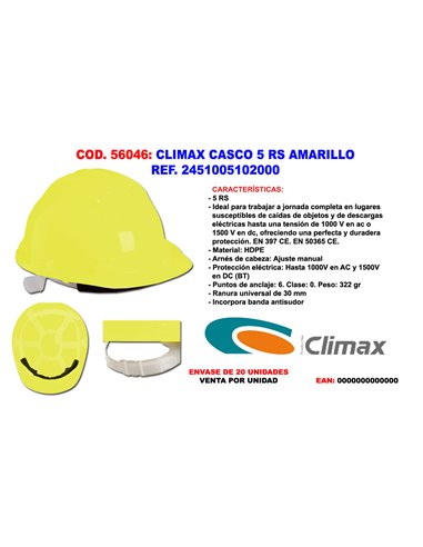 CLIMAX CASCO 5 RS AMARILLO REF 2451005102000