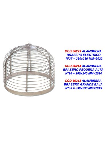 ALAMBRERA BRASERO GRANDE BAJA N�33  330x230 MM2019