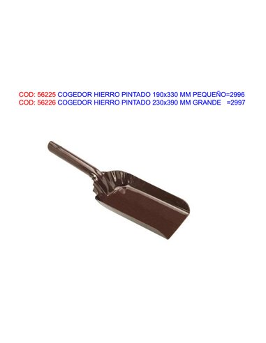 COGEDOR HIERRO PINTADO 230x390 MM GRANDE   2997