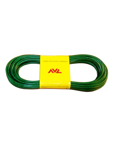 AVL CABLE ACERO 3.5 MM PLASTIFICADO VERDE 10 MTS 