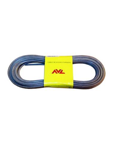 AVL CABLE ACERO 3.5 MM PLASTIFICADO SEMITRANSPARENTE   10 MTS