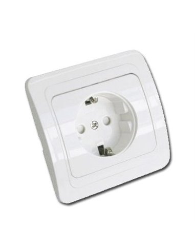 ELECTRICIDAD BASE ENCHUFE CON TT BLANCA BLISTER 20128-44912