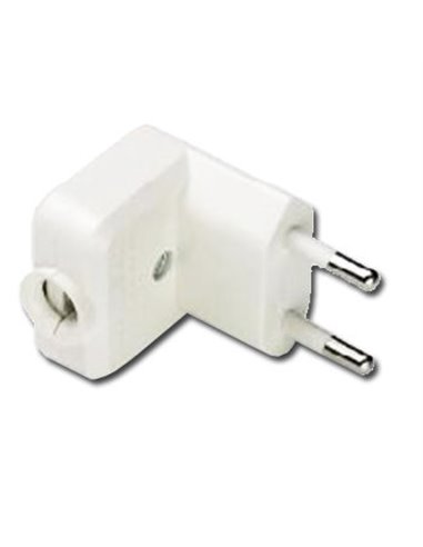 ELECTRICIDAD CLAVIJA BIPOLAR ACODADA BLANCA BLISTER 11006-50529