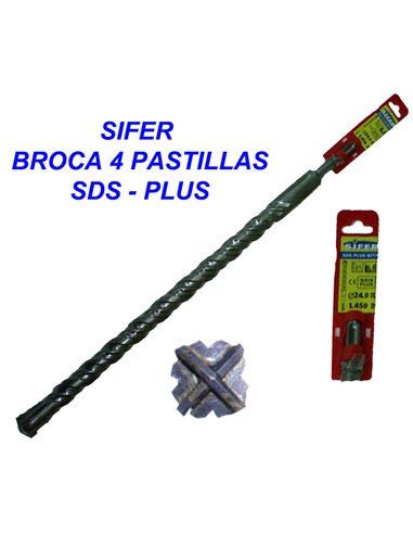 SIFER BROCA 4 PASTILLAS SDS-PLUS   6x110