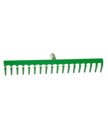 PLUVIA JARDIN RASTRILLO METAL VERDE 10 PUAS SIN MANGOR104-10T