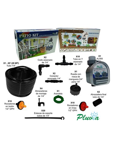 PLUVIA KIT DE PATIO RIEGO PROGRAMADOR+ACCESORIOSAL177S