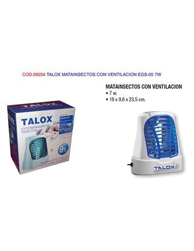 TALOX MATAINSECTOS CON VENTILACION EGS-05 7W