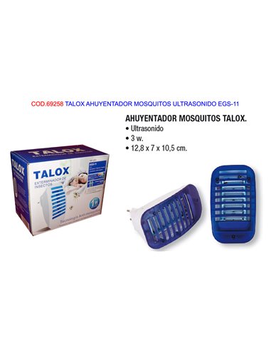 TALOX AHUYENTADOR MOSQUITOS ULTRASONIDO EGS-11