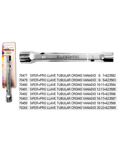 SIFER+PRO LLAVE TUBULAR CROMO VANADIO 14-15623586