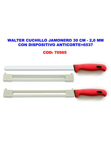 WALTER CUCHILLO JAMONERO 30 CM CON ANTICORTE6537