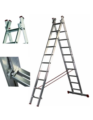 ESCALERAS PROF.SIFER 3235  2 TRAMOS 2x12 PELD.ALTO 3.55-5.60 M