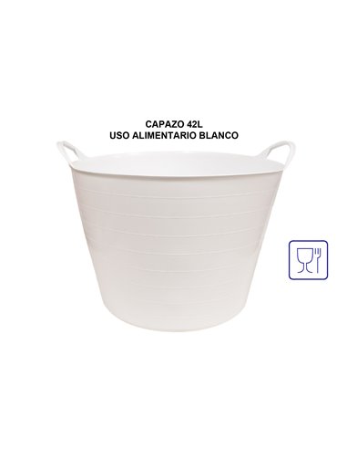 CAPAZO AGRICOLA USO ALIMENTARIO PLASTIC 42 LT BLANCO52x45x37CM 