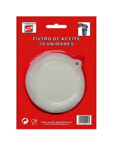 FILTRO DE ACEITE 20 UDS. PARA GRASERA TECNHOGAR REF. 00916