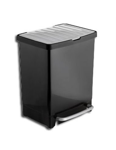 TATAY CUBO RECICLAJE 2 CUBETAS 17L+8L NEGRO41,5x33x281101600