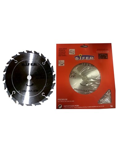 SIFER DISCO DESBROZADORA 250x25,4x3.0Z20  2502543-20