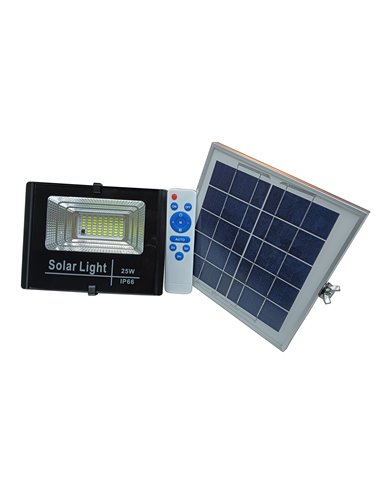 TALOX FOCO + PANEL SOLAR LED C/CONTROL REMOTO 25 W GY-RSF-001