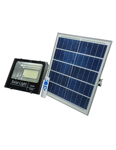 TALOX FOCO SOLAR LED C/CONTROL REMOTO 100 W GY-RSF-004