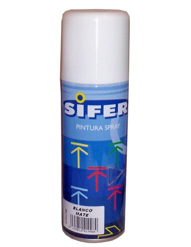 SIFER PINTURA SPRAY ESMALTE SINTETICO  200ML BLANCO MATE