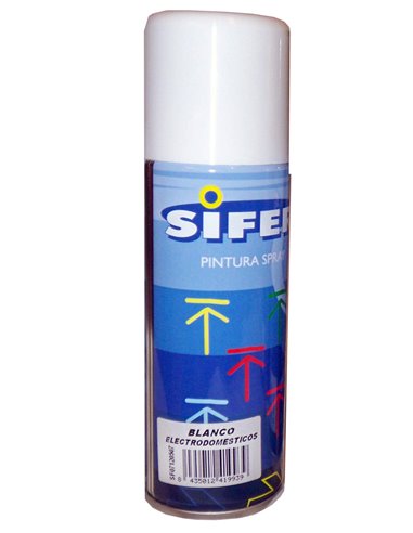 SIFER PINTURA SPRAY ESMALTE SINTET.BRILLANTE 200ML BCO ELECTRODO