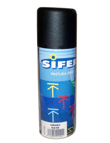 SIFER PINTURA SPRAY ESMALTE ACRILICO  200ML NEGRO MATE