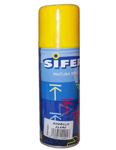 SIFER PINTURA SPRAY ESMALTE ACRILI.BRILLANTE 200ML AMARILLOCLARO