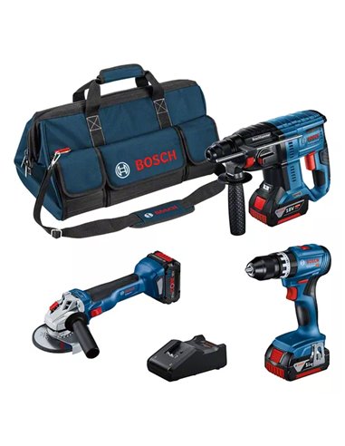 BOSCH 3 TOOL KIT 18V 2x5AH+1x5,5AH0615990N29