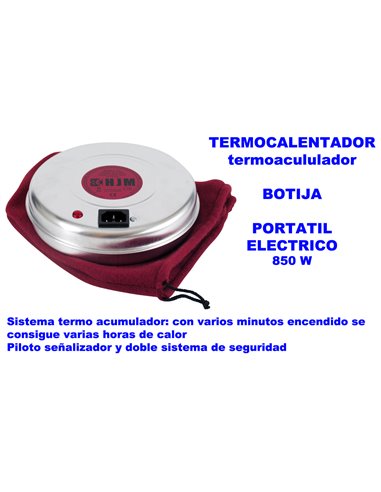 HJM TERMOCALENTADOR BOTIJA PORTATIL 850 W410 