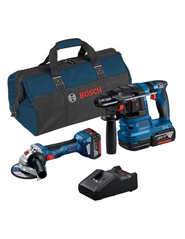 BOSCH 2 TOOL KIT 18V 2x4AH+1xGAL18V-40+BOLSA0615A50037