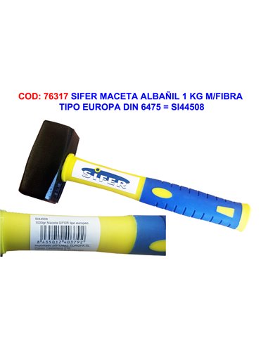 SIFER MACETA ALBA�IL 1 KG M/FIBRA TIPO EUROPA DIN 6475SI44508