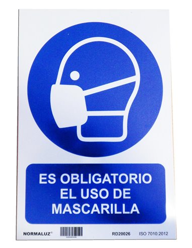 NORMALUZ SE�AL 29,5X20 "OBLIGATORIO USO  MASCARILLA"  RD20626