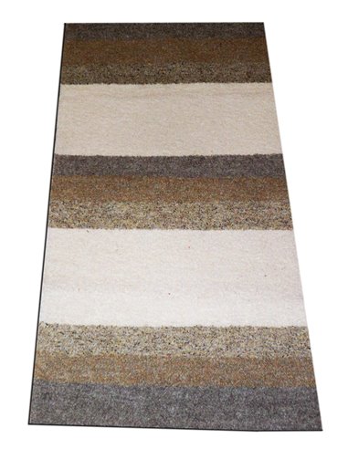 ALFOMBRA ARTESANA PELO NORMAL 70% ALGODON   60x120CRUDO MARRON