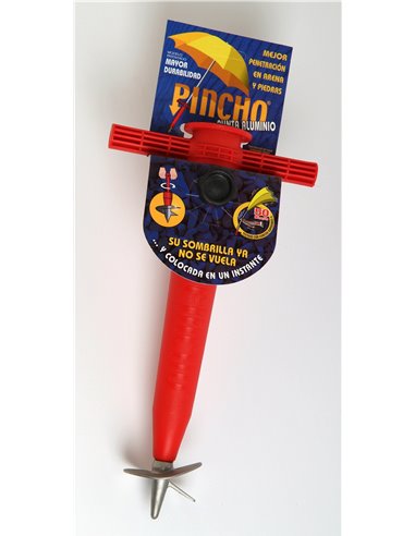 PLAYA PINCHO BASE SOMBRILLA PLASTICO PUNTA ALUMINIO 31CM400470P