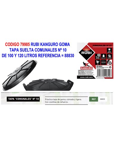 RUBI KANGURO GOMA TAPA SUELTA COMUNALES N� 10100 Y 120 LT88830