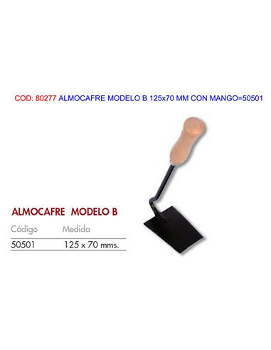 ALMOCAFRE MODELO B 125x70 MM CON MANGO50501