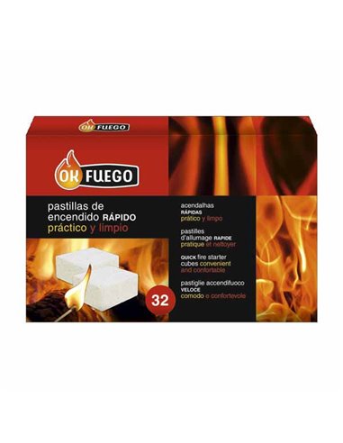 FLOWER OK FUEGO PASTILLAS DE ENCENDIDO BLANCAS 32 UND50270