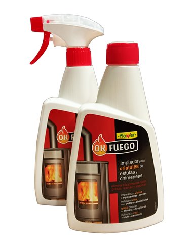 FLOWER OK FUEGO PACK 2 UN LIMPIADOR MANTEN.ESTUFA/CHIMENEA50275