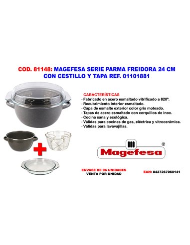 MAGEFESA PARMA FREIDORA 24 CON CESTILLO Y TAPA  01101881