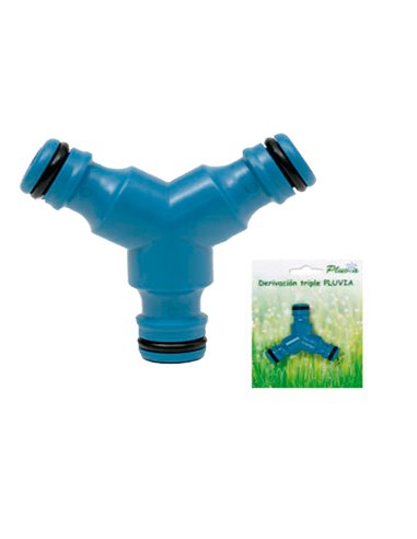 PLUVIA DERIVACION TRIPLE EN Y DE 1/2 EN PLASTICOK9