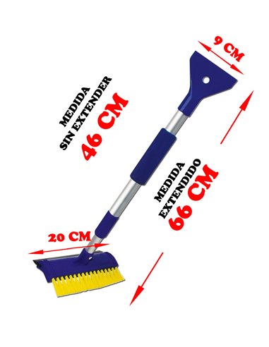 LAMS RASPADOR HIELO TELESCOPICO 46-66 cm EXTEN CEPILL 20CM01105