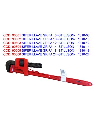 SIFER LLAVE GRIFA 10 -STILLSON-   1810-10