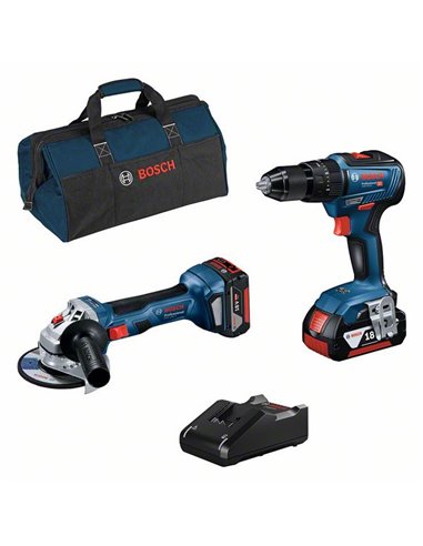 BOSCH KIT TALADRO BATERIAGBH18V-21+AMOLADORAGWS18V-70615990M4A