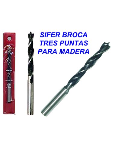 SIFER BROCA TRES PUNTAS PARA MADERA   3