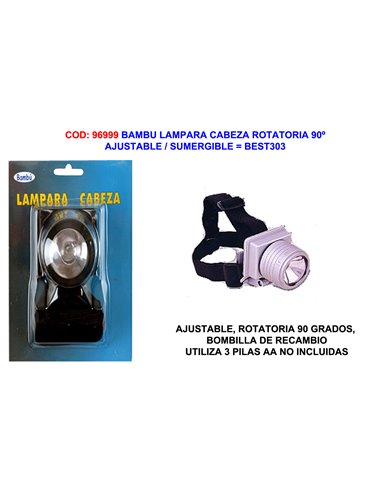 BAMBU LAMPARA CABEZA ROTATORIA 90� AJUSTABLE/SUMERGIBLEBEST303