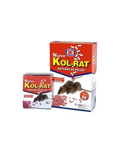 Rodenticida Kol-Rat Pellet 150 g (6 sacos de 25 g) D01.479