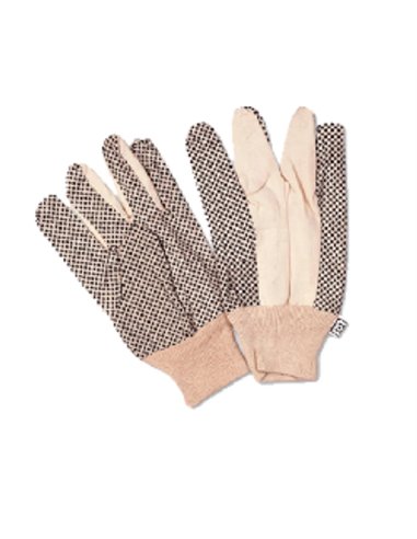 Multi-purpose cotton glove with PVC dots for grip and resistance 688-G