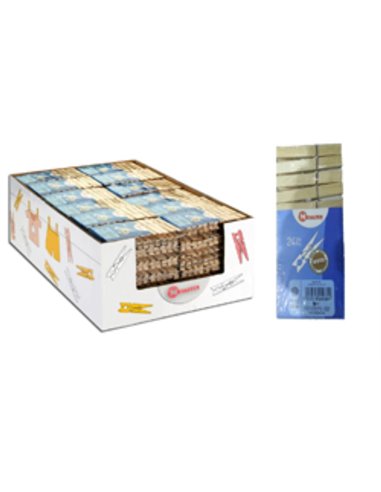 Metaltex Menaaje Pack of 24 Wooden Clothes Pegs